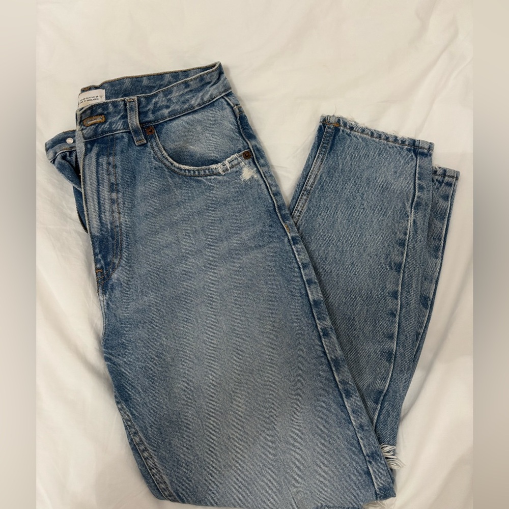 Mid Blue Washed Effect Zara Jeans